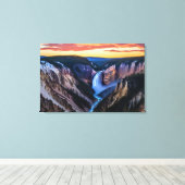 Toile Yellowstone Falls Canvas (Insitu (Plancher de Bois))