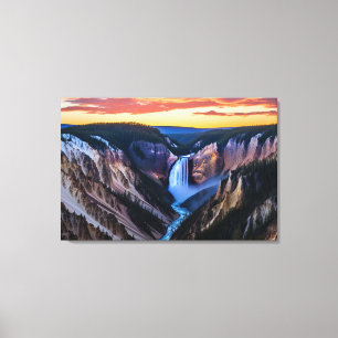 Toile Yellowstone Falls Canvas