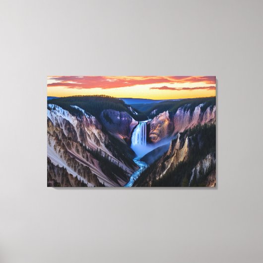 Toile Yellowstone Falls Canvas (Recto)