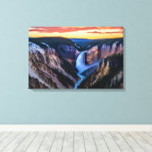 Toile Yellowstone Falls Canvas (Insitu (Plancher de Bois))