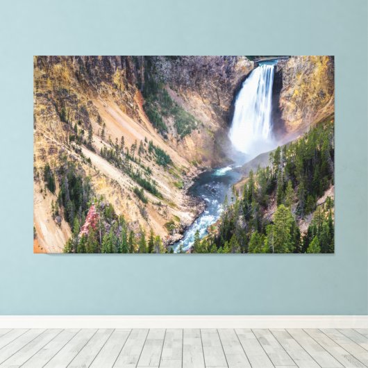 Toile Yellowstone Lower Falls Canvas Art (Insitu (Plancher de Bois))