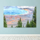 Toile Yellowstone Prismatic Hot Spring Canvas Art (Insitu (Plancher de Bois))