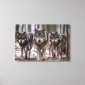 Toile Yellowstone Wolves Canvas Art (Recto)