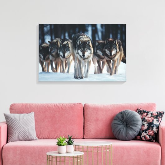 Toile Yellowstone Wolves Canvas Art (Insitu(Salon))