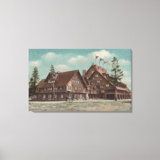 Toile Yellowstone, WYView of Whole Old Faithful Inn (Recto)