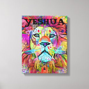 TOILE YESHUA LION DE JUDAH CHRISTIAN ART CANVAS