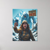 Toile Yeti Bigfoot Sasquatch Selfie Mont Everest (Recto)