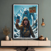 Toile Yeti Bigfoot Sasquatch Selfie Mont Everest