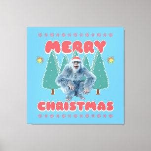 Toile Yeti Drôle - Joyeux Noël
