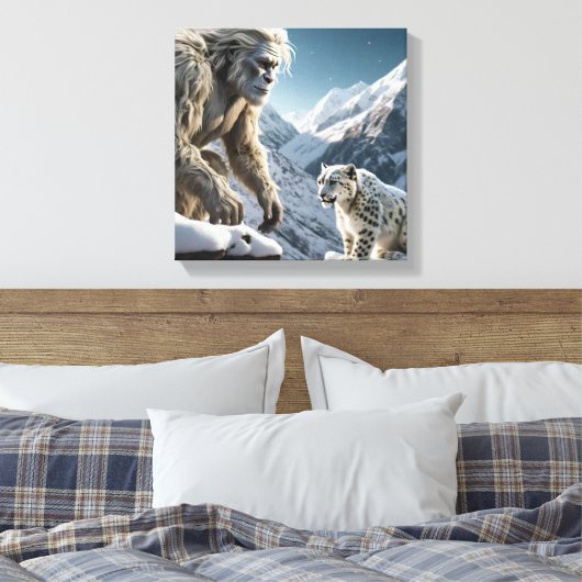Toile Yeti et le léopard des neiges (Insitu(Chambre))