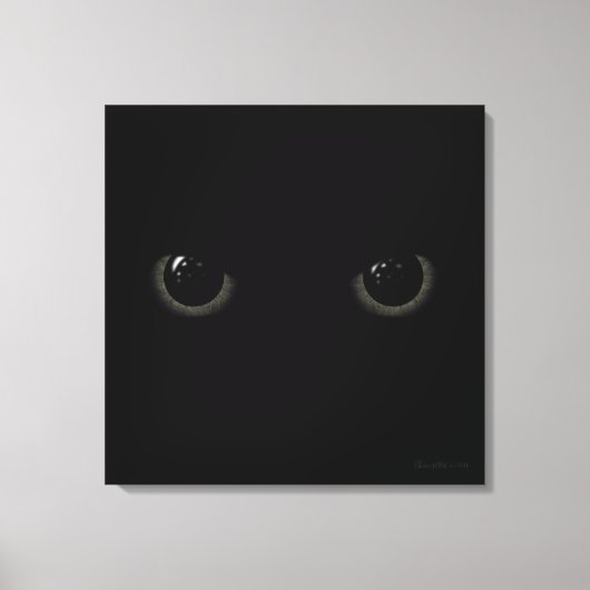 Toile Yeux de chat noir | Cherie's Art Copyright (Recto)
