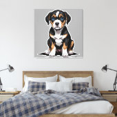 Toile Yeux de chien chiot (Insitu(Chambre))