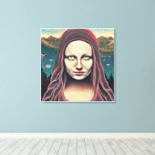 Toile Yeux de mona lisa (Insitu (Plancher de Bois))