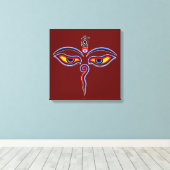 Toile Yeux de sagesse de Bouddha - Les yeux du temple Bo (Insitu (Plancher de Bois))