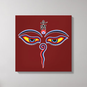 Toile Yeux de sagesse de Bouddha - Les yeux du temple Bo
