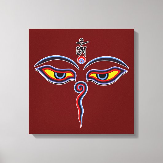 Toile Yeux de sagesse de Bouddha - Les yeux du temple Bo (Recto)