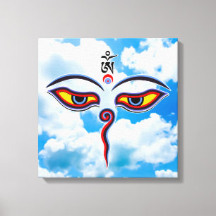 Toile Yeux de sagesse de Bouddha - Les yeux du temple Bo