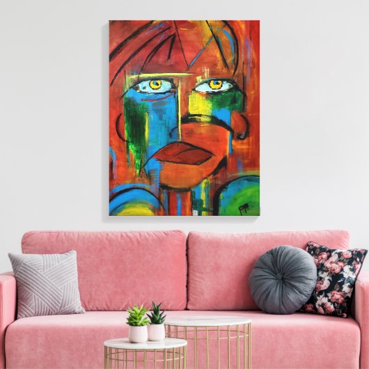 Toile Yeux d'or Abstrait (Insitu(Salon))