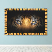 Toile Yeux D'Un Mur De Tigre (Insitu (Plancher de Bois))