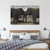 Toile Yeux éléphants (Insitu(Chambre))