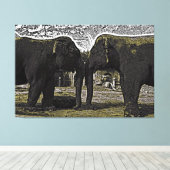 Toile Yeux éléphants (Insitu (Plancher de Bois))