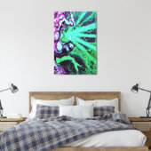 Toile Yeux laser Aliens avec langue de reptile (Insitu(Chambre))
