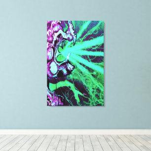 Toile Yeux laser Aliens avec langue de reptile