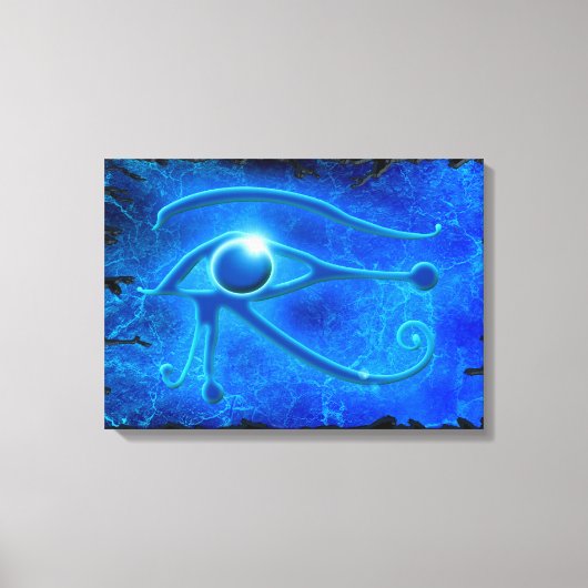 Toile YEUX WADJET DE HORUS Imaginaire bleu Imprimer (Recto)