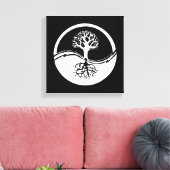 Toile Yin noir et blanc et yang (Insitu(Salon))