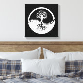 Toile Yin noir et blanc et yang (Insitu(Chambre))