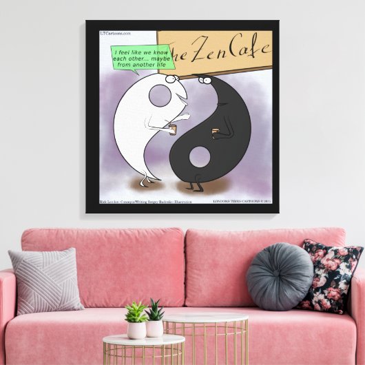 Toile Yin rencontre Yang Funny Canvas Print (Insitu(Salon))