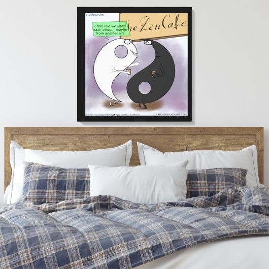 Toile Yin rencontre Yang Funny Canvas Print (Insitu(Chambre))