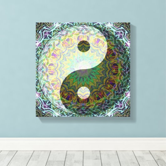 Toile Yin Yang Mandala (Insitu (Plancher de Bois))