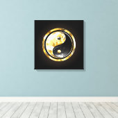 Toile Yin Yang or en noir (Insitu (Plancher de Bois))