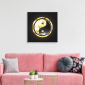 Toile Yin Yang or en noir (Insitu(Salon))