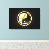 Toile Yin Yang or sur noir (Insitu (Plancher de Bois))