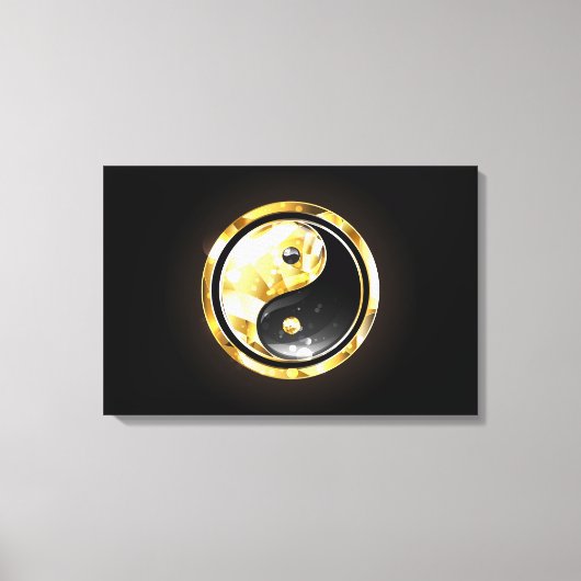 Toile Yin Yang or sur noir (Recto)