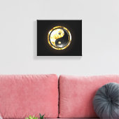 Toile Yin Yang or sur noir (Insitu(Salon))