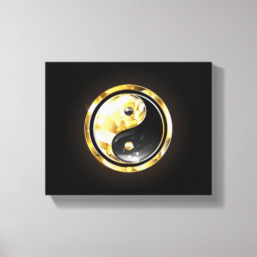 Toile Yin Yang or sur noir (Recto)