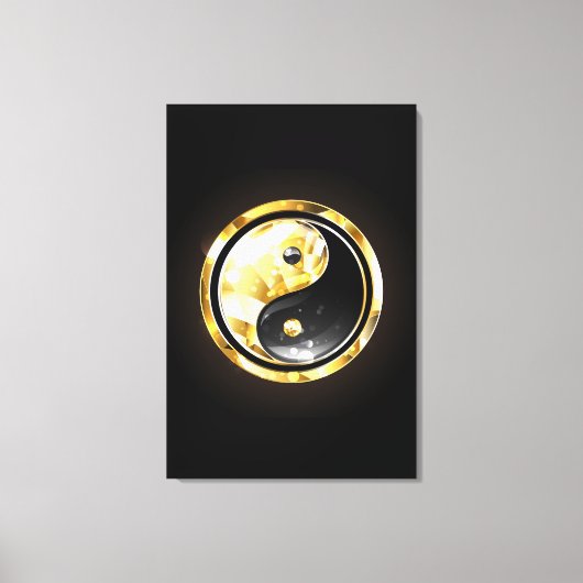 Toile Yin Yang or sur noir (Recto)
