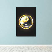 Toile Yin Yang or sur noir (Insitu (Plancher de Bois))