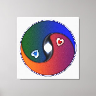 Toile Yin Yang Sun Valentine Love
