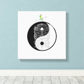 Toile Yin Yang Tiki Masque guerrier (Insitu (Plancher de Bois))