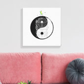 Toile Yin Yang Tiki Masque guerrier (Insitu(Salon))