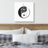 Toile Yin Yang Tiki Masque guerrier (Insitu(Chambre))