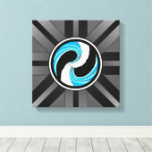 Toile Yin Yang Waves (Insitu (Plancher de Bois))