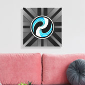 Toile Yin Yang Waves (Insitu(Salon))