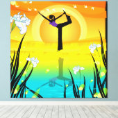 Toile Yoga Girl Wrapped Canvas (Insitu (Plancher de Bois))