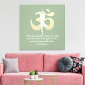 Toile Yoga Instructor Studio Citations Arbre Pose OM Sym (Insitu(Salon))