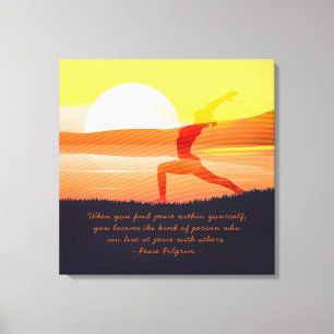 Toile Yoga Tescher Sun Salutation demi-lune Pose Citatio